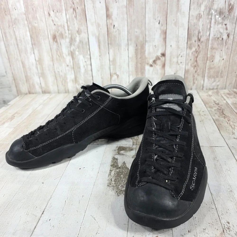 Scarpa Mojito Mens Black Suede Approach Hiking Shoes Vibram EU 46 US